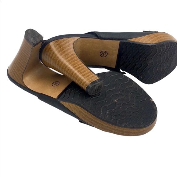 Lasonia 👡 Black Open-Toed Heels Size 5.5 - Picture 6 of 9